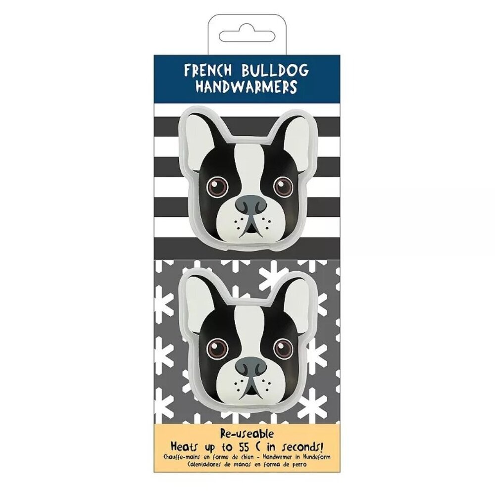 French Bulldog Hand Warmer Set of 2 Reusable Portable Heat Boston Terrier New